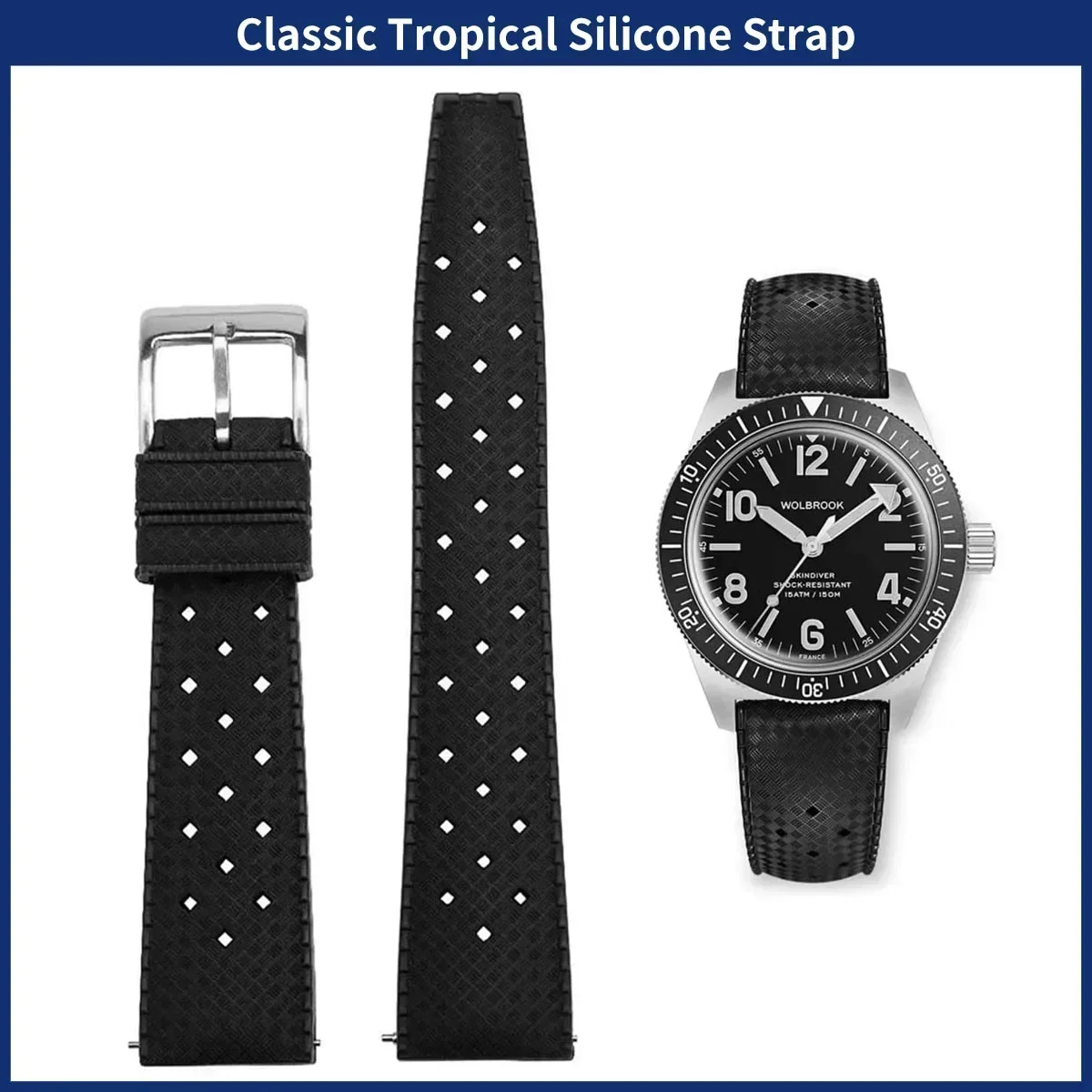 FKM watch Strap 20mm 22mm Trop - Watches Rolex Smartwatch review and price