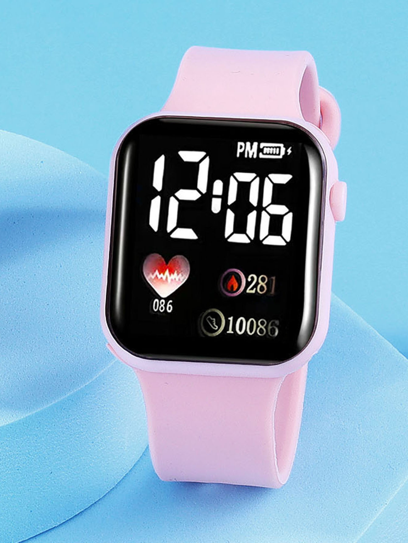 LED Silicone Square Electronic - Smartwatch Watches For Girls review and price