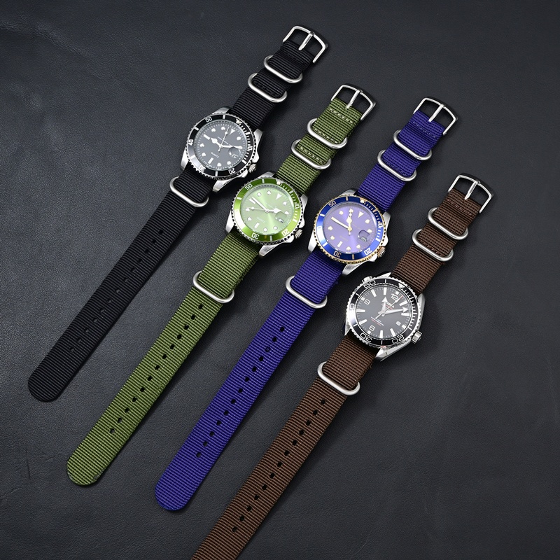 3 rings Nylon watchband Fabric - Watches Rolex Smartwatch review and price