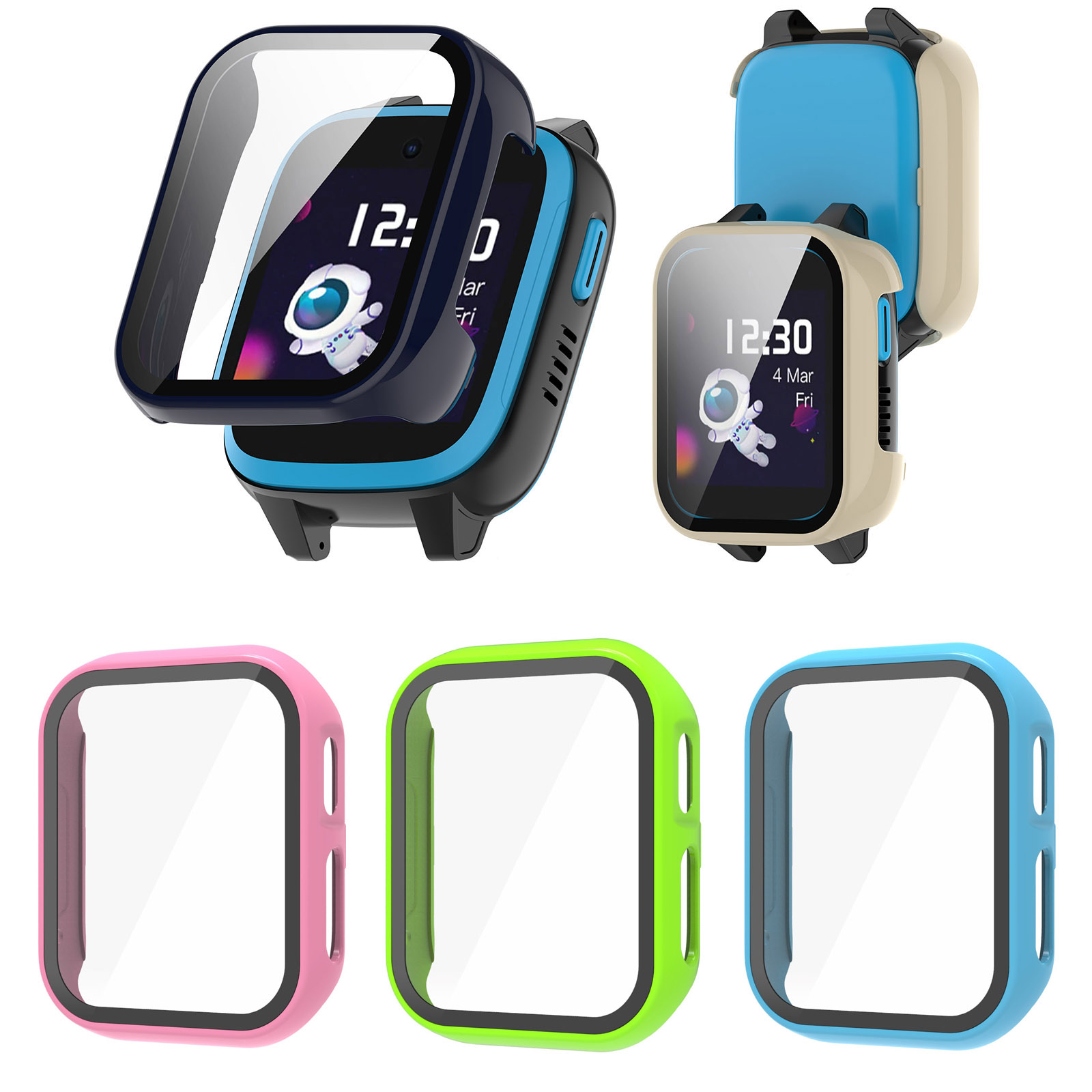 Hard Edge Shell Glass Screen P - Smartwatch Watches For Kids review and price