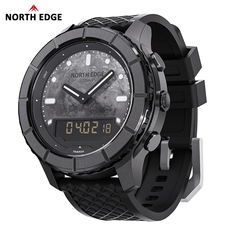 NORTH EDGE THARSIS Men Carbon  - Altimeter Compass Watch review and price
