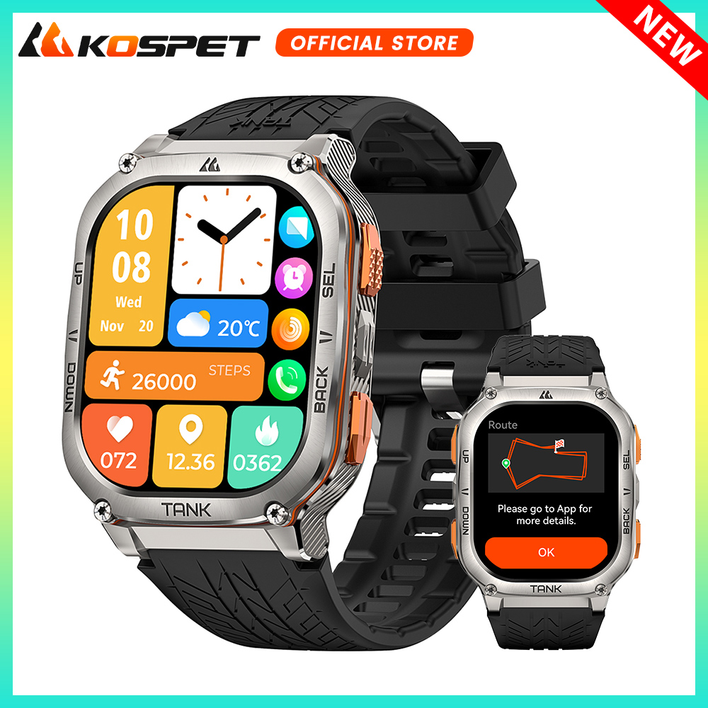 KOSPET TANK M3 Ultra GPS Smart - Altimeter Compass Watch review and price